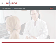 Tablet Screenshot of pro-spine.de